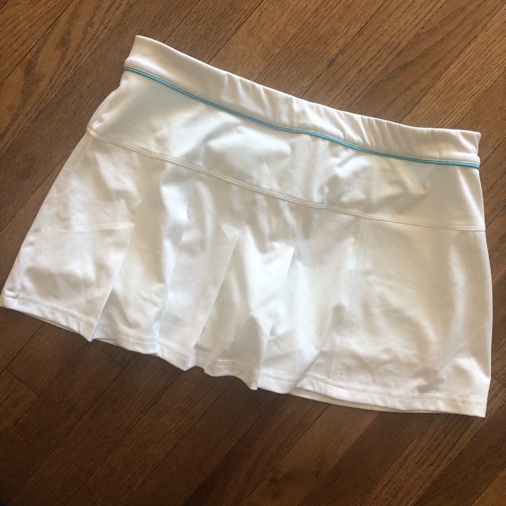 Bolle White Tennis Pleated Skirt Built in Shorts Size Large
